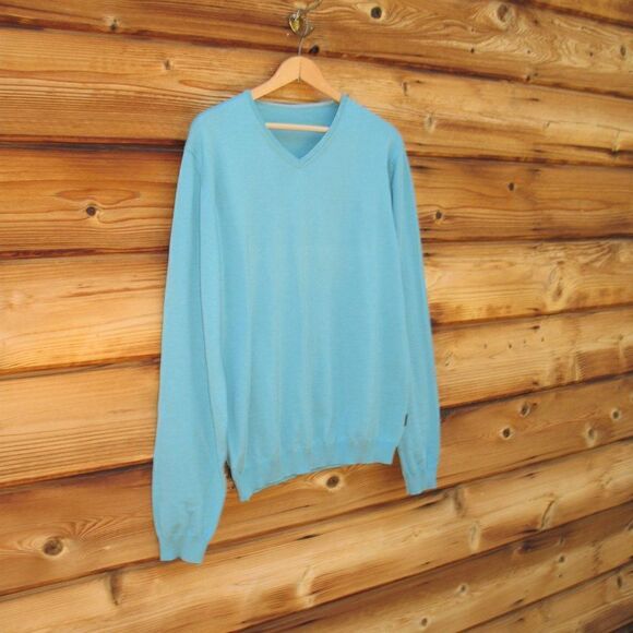 Hugo Boss Mens Green Cotton Sweater Pullover Sweater - Picture 2 of 8